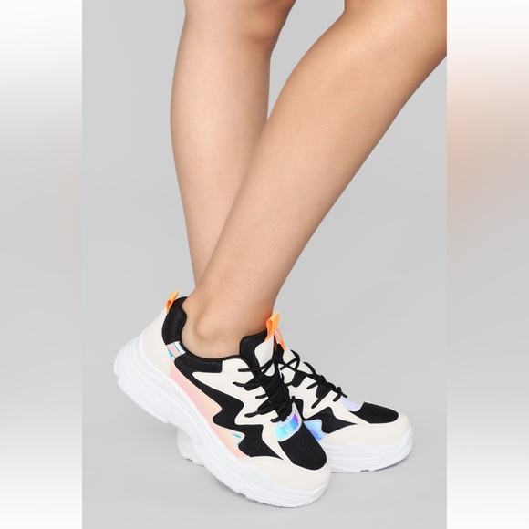 ❗️SOLD❗️NIB, CHUNKY HOLOGRAPHIC SNEAKERS - Picture 5 of 11